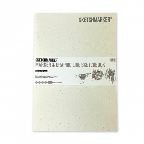 Скетчбук SketchMarker В5 16 аркушів, 180 г, сонячне світло, MGLSM/PSUN