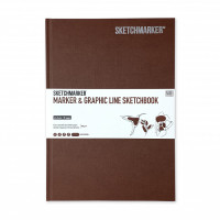 Скетчбук SketchMarker В5 44 аркушів, 180 г, коричневий, MGLHM/DBRWN