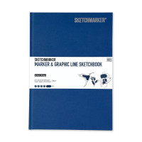 Скетчбук SketchMarker В5 44 аркушів, 180 г, синій, MGLHM/BLUE