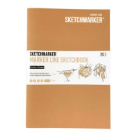 Скетчбук SketchMarker А5 16 л 160 г, м'яка обкладинка, Коричнева, MLSSM / BRUN