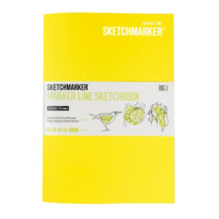 Скетчбук SketchMarker А5 16 л 160 г, м'яка обкладинка, Лимонна, MLSSM/LIMO