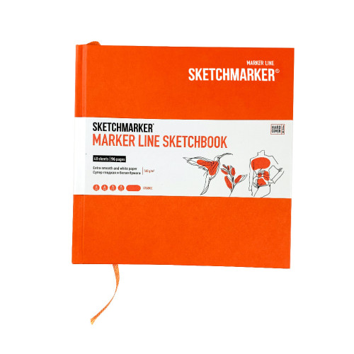 Скетчбук SketchMarker Marker Graphic 163х163 мм 48 л 180 г, твердый переплет Ор MGLHSQ / ORAN