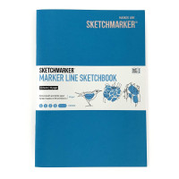 Скетчбук SketchMarker В5 16 л 160 г, м'яка обкладинка, Блакитна, MLSM/TURC