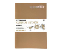Скетчбук SketchMarker В5 16 л 160 г, мягкий переплет, Коричневый, MLSM / BRUN