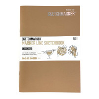 Скетчбук SketchMarker В5 16 л 160 г, мягкий переплет, Коричневый, MLSM / BRUN
