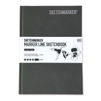 Скетчбук SketchMarker В5 44 л 160 г, твердый переплет, Угля, MLHM / CHARC