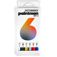 Набор маркеров SketchMarker Paintman №2, 6 цветов (1 мм), SMPMSET2