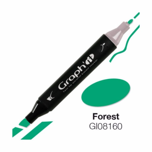 Маркер Graphit двусторонний Зеленый лес арт GI08160