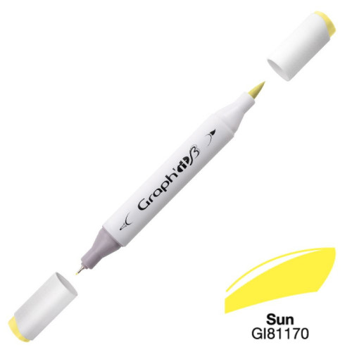 Двусторонний маркер Graphit Brushmarker, Солнце - 1170 арт GI81170