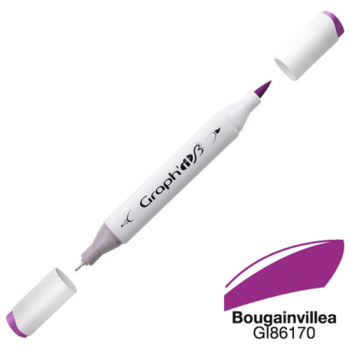 Двусторонний маркер Graphit Brushmarker, Бугенвилия - лилово-фиолетовый 6170 арт GI86170
