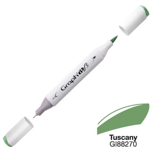 Двусторонний маркер Graphit Brushmarker, Тоскана - бледно-зеленый 8270 арт GI88270