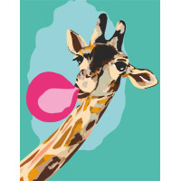 Картина по номерам, набор стандарт Cool giraffe ROSA START