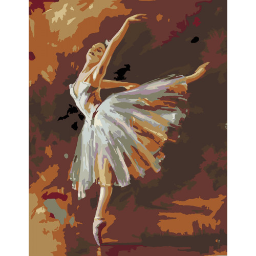 Набір-стандарт, техніка акриловий живопис за номерами Танцівниця вигинається ROSA START