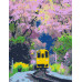 Картина по номерам акрил набор стандарт Яркий поезд, ROSA START
