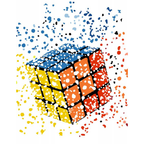 Картина по номерам, набор Кубик Рубика, 35х45 см, ROSA START
