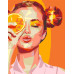 Картина по номерам, набор Orange Girl, 35х45 см, ROSA START
