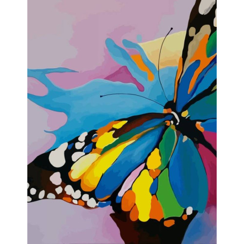 Картина за номерами, набір Яскравий метелик, 35х45 см, ROSA START
