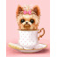 Картина по номерам, набор Cute Dog in a Cup, 35х45 см, ROSA START - товара нет в наличии