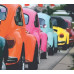Картина по номерам, набор стандарт Яркие ретро автомобили, 35х45 см, ROSA START