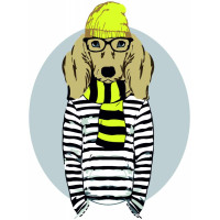 Картина за номерами, стандарт Stylish Dog, 35х45 см, ROSA START