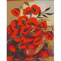 Картина по номерам, набор стандарт Маки, 35х45 см, ROSA START