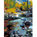 Картина за номерами, набір стандарту Річка в горах, 35х45 см, ROSA START