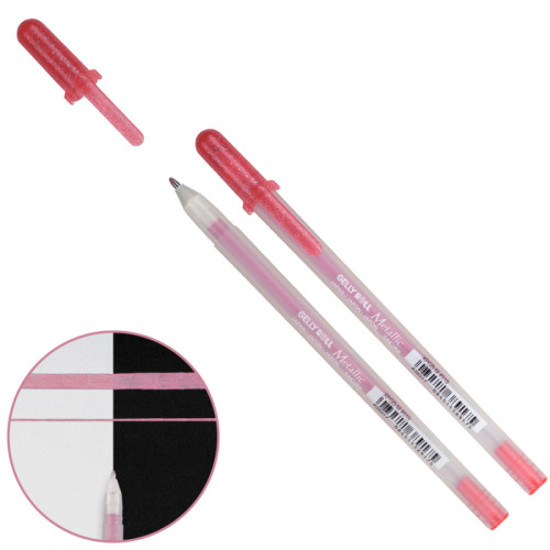 Ручка гелевая METALLIC Красный Sakura