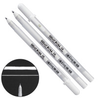 Ручка гелевая, Белая 10 BOLD линия 0.5 mm Gelly Roll Basic, Sakura
