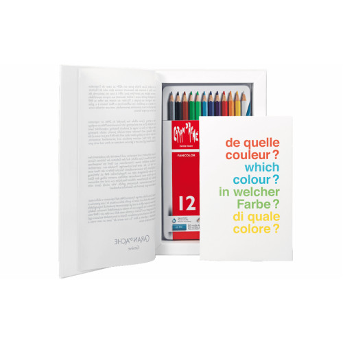 Набор для рисунка Caran dAche Fancolor – 12 Акварельных карандашей + Раскраска в подарочном боксе CC1288.312