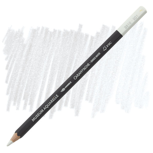 Акварельный карандаш Caran DAche Museum Aquarelle White - FSC (3510.001)