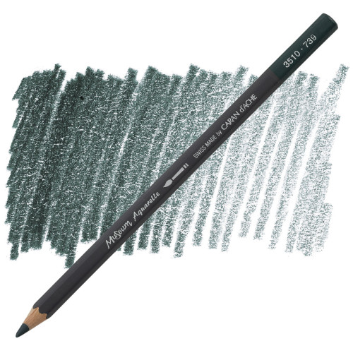 Акварельный карандаш Caran DAche Museum Aquarelle Dark Sap Green - FSC (3510.739)