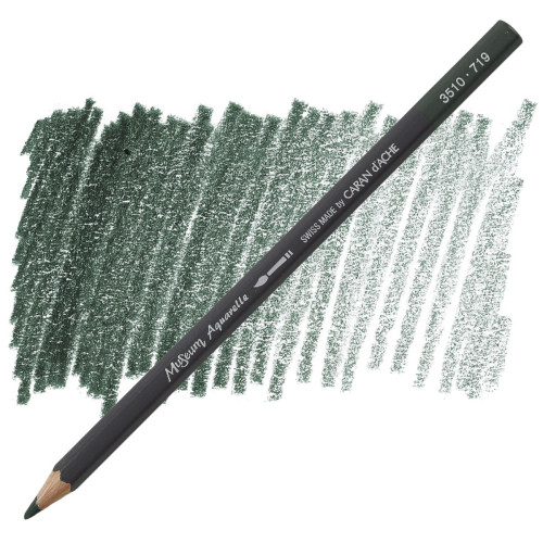 Акварельный карандаш Caran DAche Museum Aquarelle Dark Phthal.Green - FSC (3510.719)