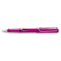 Чорнильна пір'яна Ручка Lamy Safari Рожева F Чорнила T10 Сині [013] (4000097)