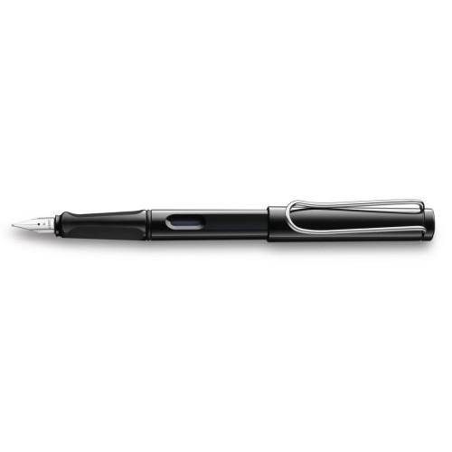 Чернильная перьевая ручка Lamy Safari Сияющая Черная F Чернила T10 Синие [019] (4000232)