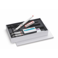 Набір для каліграфії Lamy Joy (Чорнильна пір'яна Ручка Сяюча Біла з червоною кліпсою Перо 1,1 мм, 1,5 мм, 1,9 мм Чорнила T10 Чорні, T10 Бірюзові, T10 Фіолетові) [015] (4034206)