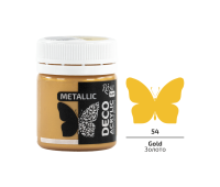Акрилова фарба для декору, Золото, металік, 20 мл, ROSA Talent №54