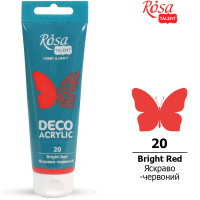 Акрил для декору Rosa Talent, Яскраво-червоний, матовий, 75 мл