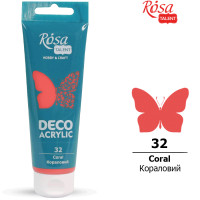 Акрил для декора Rosa Talent, Кораловый, матовый, 75 мл