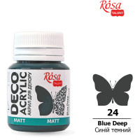 Акрил для декору Rosa Talent, Синій матовий, 20 мл Акрил для декору Rosa Talent, Синій матовий, 20 мл