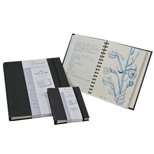 Скетчбук-дневник на спирали Hahnemuhle Sketch Diary Black 120 г/м², А4, 60 листов, черный