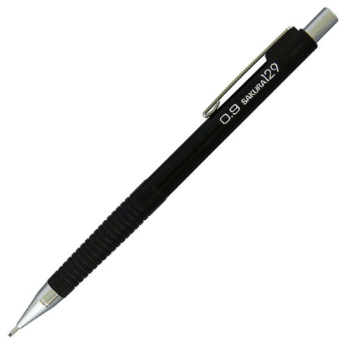 Механічний олівець для креслення та рисунку XS129, 0,9 мм, Чорний, Sakura (XS-129)