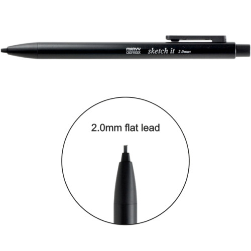 Механический карандаш для рисунка, грифель (форма долото) 2х60 мм, Marvy (#FL200)