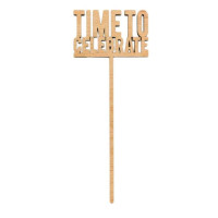 Заготовка топпер „Time to celebrate“ фанера 5х12,9 см 5 шт ROSA TALENT