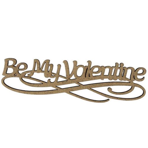 Заготовка-надпись для топера „Будь моим Валентином“ ДВП 15х4,4см 5шт ROSA TALENT