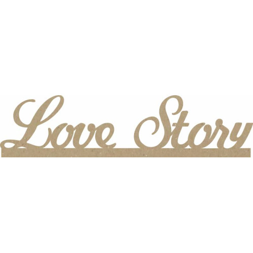 Заготовка напис „Love story“, МДФ, 40х9см, ROSA TALENT (287007)