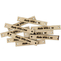 Міні-заготовка Тег „Made With Love“ фанера 6,5х1см 10шт ROSA TALENT