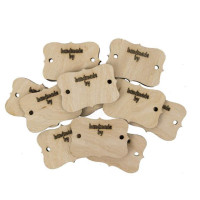 Міні-заготовка Тег „Handmade by“ фанера 5х3,5см 10шт ROSA TALENT