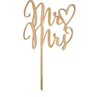 Заготовка топер на торт „Mrs Mr 1“, фанера, 14х24,5см, ROSA TALENT (281330)