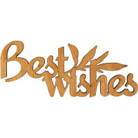Мини-заготовка „Best wishes“ фанера 10х4см 10шт ROSA TALENT