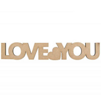Заготовка напис „Love You“ МДФ 45х8см ROSA TALENT